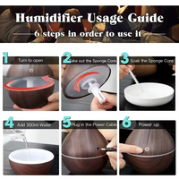 Diffuseur d'huiles essentielles à brume silencieuse 130 ml, humidificateur d'air, purificateur d'air pour voiture, pour chambre à coucher, utilisation en intérieur automobile