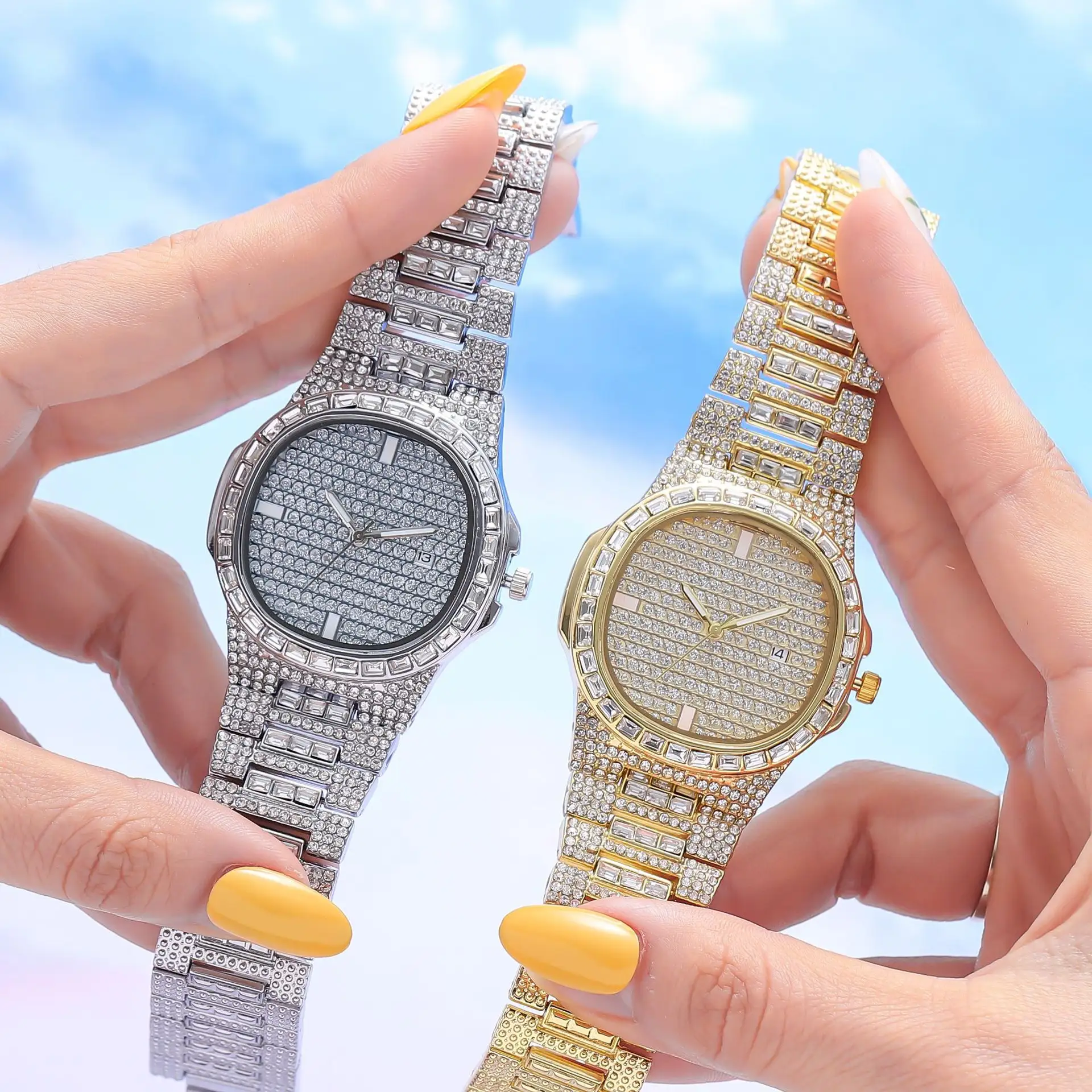 2022新しいダイヤモンド女性時計高級ゴールドウォッチスチール腕時計シンプルなレロジオフェミニーノファッション時計