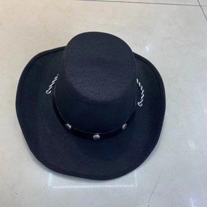 Sombrero de vaquero occidental para niños, sombreros de vaquero de fieltro con cordón ajustable para fiesta de cumpleaños de vaquero, sombrero de Panamá - Product Image 3