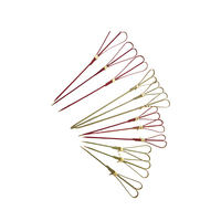 Brochettes de barbecue jetables biodégradables en bambou Teppo, surface lisse, petites brochettes à kebab, logo personnalisé, résistantes à la chaleur, faciles à utiliser