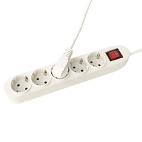 Multiprise Euro 16A 250V à 5 prises avec interrupteurs individuels