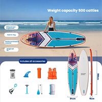 ELEVENSPORTS Planche à pagaie gonflable (SUP) double couche épaissie SN-1121 unisexe pour la navigation, la pêche et la pêche à la ligne flottante