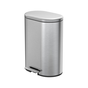 Recyclable Pedal Bin bathroom trash can kitchen Oval Stainless Steel 50L With Soft Close ANTI-FINGERPRINT
