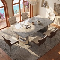 Vente en gros de meubles, table à manger de luxe avec ensemble de chaises, table à manger moderne en marbre, ensemble de 6 places pour la salle à manger à domicile