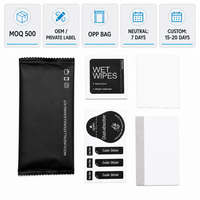 Kit d'installation de protection d'écran avec lingettes humides, absorbeur de poussière et chiffon en microfibre pour téléphone portable OEM