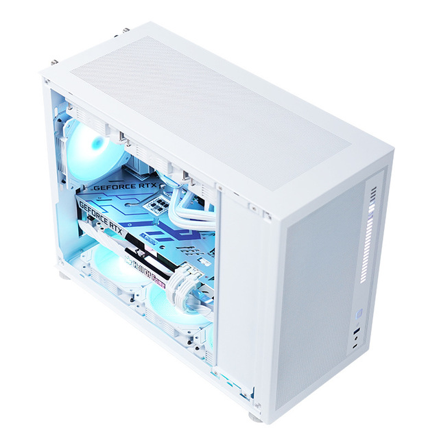 Low MOQ Cpu Cabinet Computer Cases & Towers Pc Gaming Case LED ATX/ITX for Desktop With RGB Fan and Water Cooling