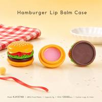 ISMAN Étui vide 5g pour baume à lèvres en forme de burger mignon pour enfants, avec couches en forme de hamburger, emballage cosmétique en plastique, fournisseur en gros personnalisé