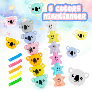 Marcadores de 5 Colores con Forma de Estrella de Cinco Puntas, Lindos Marcadores de Koala Desmontables y Combinables, Rotuladores de Colores para Pintar, Creativos Marcadores de Graffiti - Product Image 6