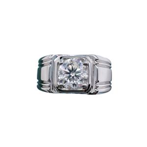 <span class=keywords><strong>Bague</strong></span> de mariage en moissanite à quatre griffes pour homme Offre Spéciale en argent sterling plaqué <span class=keywords><strong>or</strong></span> à la mode - Product Image 5