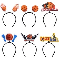 Bandeau pour fan de basketball en plastique, motif lettres amusantes, semi-artisanal, semi-mécanique, accessoire de cheering pour les matchs et les fêtes de basketball