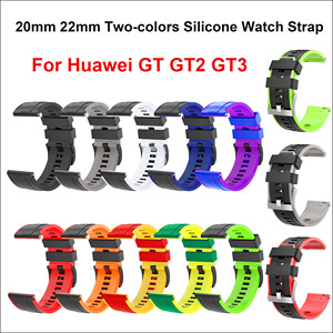 Correa de Reloj de Silicona Boband de 20mm 22mm para GT/<span class=keywords><strong>GT2</strong></span>/GT3, Correa Deportiva Inteligente de Repuesto Universal de Dos Colores - Product Image 3