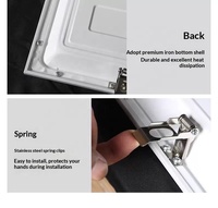 Panneau LED moderne en aluminium avec clip à ressort intégré 600x600, anti-éblouissement, haute luminosité pour plaques de plâtre et panneaux en bois 60x60 30x120 cm