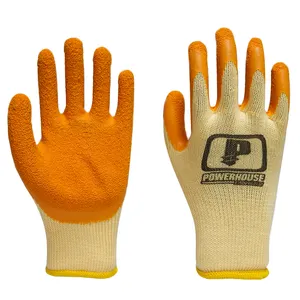 ラテックスコーティングされた手袋作業耐久性のある建設男性の安全ライナーラテックスコーティング13ゲージカスタマイズされた色