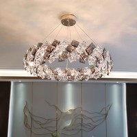 Postmoderne Minimaliste Élégant Maître Chambre Lumière De Luxe Designer Creative Salle À Manger Salon Lustre En Cristal