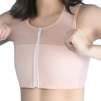 Reliure de poitrine de service OEM Reliure pour hauts de femmes Trans pour garçon manqué Cool Mesh Half FTM Reliure de poitrine avec fermeture éclair plate