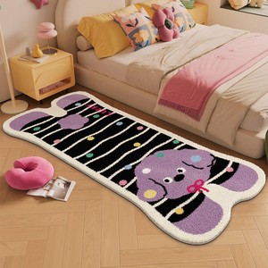 Tappeto Moderno Rotondo Semplice e Astratto, Realizzato a Macchina, Antiscivolo, per Soggiorno, Camera da Letto e Comodino - Product Image 5