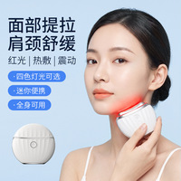 Appareil de beauté ABS transfrontalier pour usage domestique, masseur facial liftant et raffermissant le cou, chauffant EMS, Gua Sha, étanche, rechargeable par USB