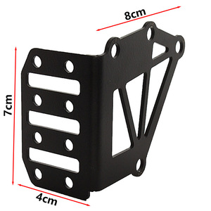 Heavy Duty Stainless <b>Steel</b> Multi-Hole Adjustable Mounting <b>Bracket</b> Kit Black Powder Coated Gear Extension Adapter Outdoor Use - Product Image 5