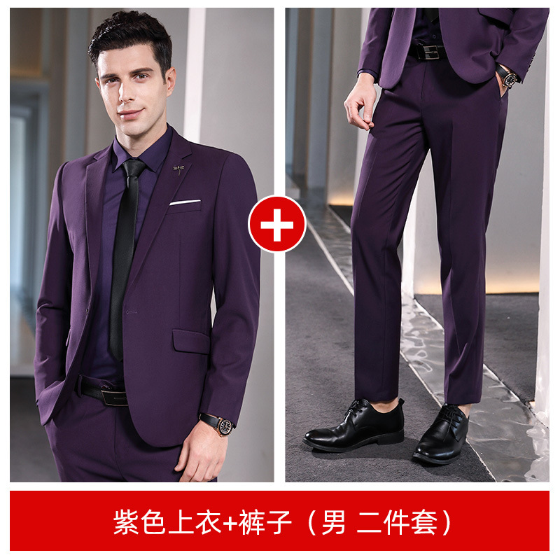Veste + pantalon violet homme