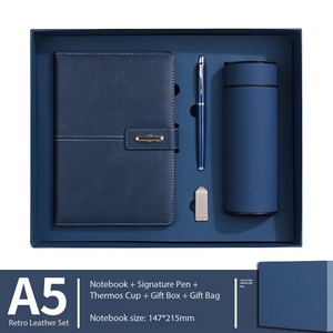 2026 New Custom Promotional Business <strong>Gift</strong> Sets Corporate Office Executive <strong>Gift</strong> Item With A5 PU Leather Journal Pen Thermos Flask - Product Image 3