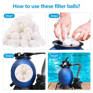 Hot Tub 50Mm-60Mm Backwashing Hydrophobic 700G Swimming <strong>Pool</strong> Water Cleaner Filter <strong>Balls</strong> - Product Image 3