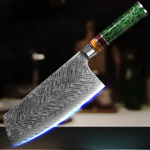 דמשק פלדת סכין מטבח VG10 יפני דמשק קופיץ סכין.