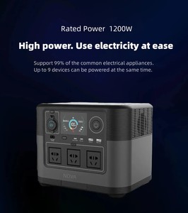 Trạm Điện Dự Phòng Năng Lượng Mặt Trời Tiện Dụng 1200W Hệ Thống Lưu Trữ Năng Lượng Mặt Trời Gia Dụng, Bộ Pin Lithium Bằng Sắt - Product Image 5