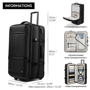 Mochila Ligera con Ruedas <span class=keywords><strong>para</strong></span> Estudios <span class=keywords><strong>en</strong></span> <span class=keywords><strong>el</strong></span> <span class=keywords><strong>Extranjero</strong></span>, con Compartimento Independiente <span class=keywords><strong>para</strong></span> Zapatos y Gran Compartimento Principal, <span class=keywords><strong>Bolsa</strong></span> <span class=keywords><strong>de</strong></span> Negocios Impermeable con Ruedas - Product Image 2