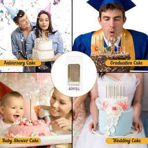 Bougies d'anniversaire en spirale colorées de haute qualité, 6 pièces/sac, pour mariage, fête, décoration de gâteau, bougies en fil. - Product Image 5