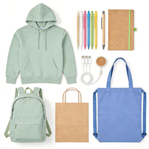 Promotional <b>Gift</b> Set Custom Logo T-shirts A5 Bamboo Notebooks Cotton Bags Water Bottles Branded Pen for Client Giveaways - Product Image 5