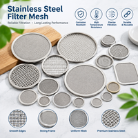 Disk Filter Logam, Saringan Kawat Baja Anti Karat, Jaring Datar Bundar, Elemen Saringan Berbingkai, Aksesoris Pemisah, Mesin