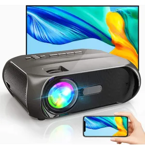 New Arrival Projector HD!Smart Cinema Pocket Mini Home Theater S5 Digital Projector Phone Mirroring T7 6000 Lumens CE RoHS FCC
