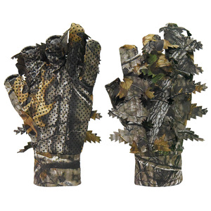 <b>Half</b> Finger Anti <b>Slip</b> Outdoor Gloves with Tree Camouflage Pattern for Fishing Photography Hiking and Nature Observation Use - Product Image 6