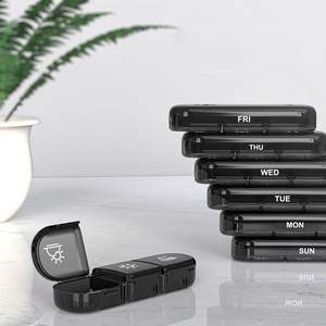 Nouvelle boîte à pilules en plastique colorée résistante à l'humidité, boîte de rangement hebdomadaire pour comprimés, fermeture à glissière, logo personnalisé, cadeau promotionnel - Product Image 5