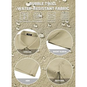 FOXA Men's Seersucker Short Sleeve Button Down Shirt Breathable Casual Beach Summer <b>Wedding</b> <b>Top</b> - Product Image 6