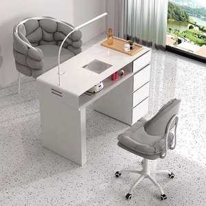 Mesa de Manicura Metálica para Salón de Belleza, Muebles Elegantes para Salón, Precio Bajo de Fábrica Industrial - Product Image 3