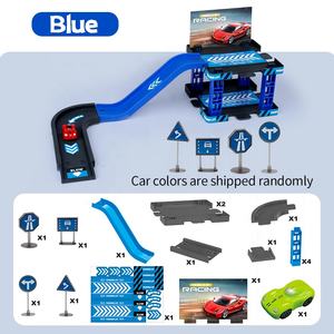 4 en 1 DIY montaje estacionamiento juego Carreras <span class=keywords><strong>coches</strong></span> plástico niños Parque Juguetes - Product Image 3