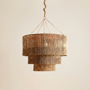 New Design Natural Lamp Cover Pendant Light Diamonds Shape 3 Tier Jute Lampshade Ceiling for Hotel Resort From Vietnam - Product Image 1
