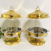 Plat à Frotter Chaud Vente 9L pour Fête Mariage, Équipement avec Couvercle Suspendu, Chauffe-Plats de Buffet Traiteur Professionnel, Kit Réchaud Alimentaire