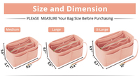Organisateur de sac à main en feutre personnalisé avec logo, multi-poches, grande capacité, feutre de haute qualité, rangement pour maquillage et cosmétiques dans le sac