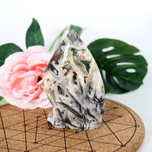 Wholesale Natural Healing Stone Carving Druzy Sphalerite <b>Crystal</b> Flame Carving for Home Decoration - Product Image 6