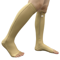 Chaussettes de compression respirantes en spandex tricoté, longueur genou, pour femmes, soulagement des varices, amélioration de la circulation, soutien des veines, usage quotidien