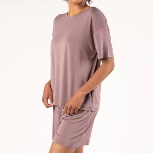 2 Piece High Quality Solid Formal <b>Women's</b> <b>Suit</b> <b>Short</b> Sleeve Shirt <b>Shorts</b> Set 100% Cotton Eco-Friendly Breathable Wholesale - Product Image 3