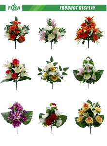 Tizen, venta al por mayor, nuevo producto, peonía púrpura sintética, <span class=keywords><strong>tulipanes</strong></span> de flores artificiales, ramo de flores artificiales de tacto Real - Product Image 4