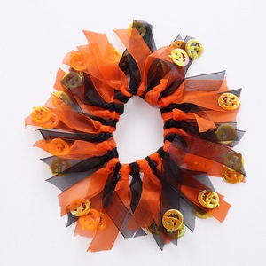 ربطة عنق للحيوانات الأليفة صديقة للبيئة بالجملة، مصنوعة يدويًا من القطن العضوي، عصابة رأس للكلاب بألوان الهالوين، إكسسوار أنيق للحيوانات الأليفة - Product Image 3