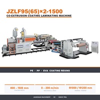 JZLF95 65 X2-1500 Machine de revêtement électrique automatique pour sacs alimentaires en papier kraft, ligne de laminage PE pour film de contenants en papier jetables