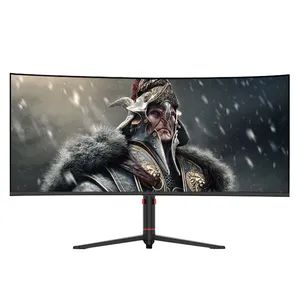 Monitor 21:9 curvo ultra ancho de 38 pulgadas, 3840x1600, 4K, 100Hz, 144Hz, Panel IPS, Monitor LED curvo sin bordes, Monitor de juegos de escritorio