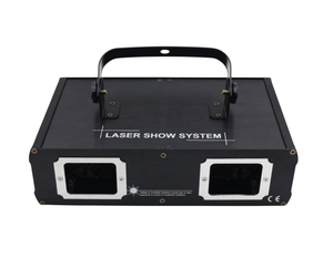 Pro hiệu ứng quét laser chiếu đôi đầu laser hiển thị 2 mắt/đầu/lỗ/đường hầm/ống kính RGB 3in1 đầy đủ màu sắc ánh sáng laser - Product Image 2