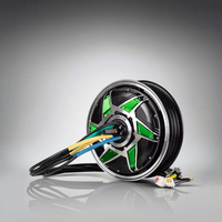 Nouveau design, double axe, coloré, YMMOTOR, moteur de moyeu électrique sans balais étanche 12 pouces 72V 3000-5000W, 700-1400RPM, pour trottinette électrique