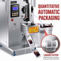 Machine d'emballage compacte à trois soudures latérales pour liquides, 10-18 sachets/min, pour jus, vinaigre, sauce soja, eau, glaçons, remplissage et scellage de petits sachets